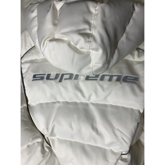 Air Jordan x SUPREME Sail White Full Zip Puffer Jacket HF0828-133 Men’s size L - Picture 5 of 10